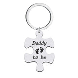 Custom Block Puzzle Keychain Personalized Engraved Wood Customized Gift for Couple Valentine