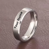 Personalized Titanium Steel Ring Customized Engraved Text for Gift