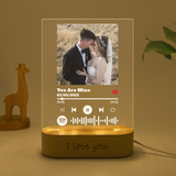 Custom Acrylic Music Lamp Personalized Photo Night Light Customized Gift for Couple Anniversary