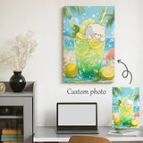 Custom Portrait Canvas Wall Art Heat Personalized Transfer Printed Picture with 4 Sizes Selection