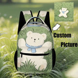 Custom Polyester Twill Backpack Personalized Photo Print Bag For Gift 32×15×43cm