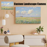 Custom Landscape Canvas Wall Art Heat Personalized Transfer Printed Picture with 4 Sizes Selection