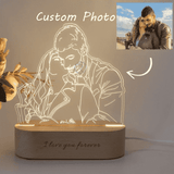 Personalized Photo 3D Lamp Customized Night Light Engraving Picture and Text Gift