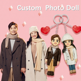 Personalized Photo Doll Keychain Customized Gift for Him & Her