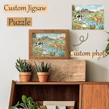 Custom Square Puzzle Personalized Picture Jigsaw with 7 Size Selection