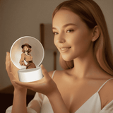 Personalized Picture Round Acrylic Night Light 3 Light Modes Custom Decor Touch Control Soft Glow