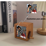 Custom Hand Crank Photo Flipbook Frame Personalized Light Cube Frame Anniversary Gift for Her Customized Wood Keepsake