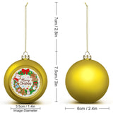 Custom Photo Christmas Ball Personalized Ornament Large 2.4in(6cm) 2 Colors
