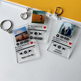 Custom Acrylic Keychain Personalized Spotify Song Code Plaque Customized Photo Gift for BFF Birthday