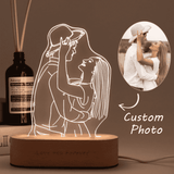 Personalized Photo 3D Lamp Customized Night Light Engraving Picture and Text Gift
