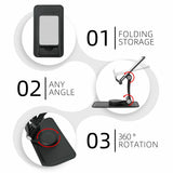 Custom Bamboo Square Rotating Phone Stand Personalized Photo Dock Customized Gift for Teens Dads Fathers Day