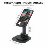 Custom Walnut Round Phone Dock Personalized for Students Graduation Christmas Customized Rotating Stand with Charging Port