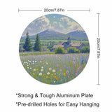 Custom Round Aluminum Painting Personalized Hanging Decor 20x20cm