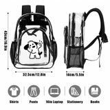 Custom Transparent PVC Backpack Personalized Waterproof Bag 43x32.5cm