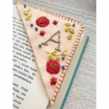 Personalized Embroidered Book Triangle Felt Corner Bookmark Custom One Letter Four Seasons Styles