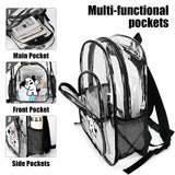 Custom Transparent PVC Backpack Personalized Waterproof Bag 43x32.5cm
