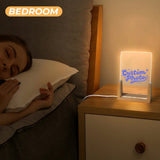 Custom Photo Acrylic Night Light Wood Base Color Changing Personalized Gift