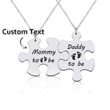Custom Engraved Name Matching Puzzles Necklace Personalized GIft