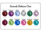 Personalized Birthstone Stainless Steel Leaf shaped Necklace Customized Text Gift