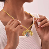 Customized Sunflower Pendant Openable Necklace Personalized Photo for Mother's Gift