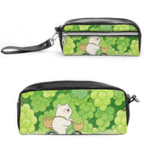 Custom Leather Pencil Case Personalized PIcture Makeup Bag with Large Capacity 20x10x5.5cm