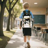 17 inch Custom Photo Waterproof PVC Backpack Personalized Transparent Light weight Bag