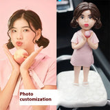 Personalized Photo Vehicle Bobblehead Doll Ornament Customized Dashboard Car Decor 13 cm