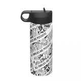 Custom 18oz Sports Insulated Water Bottle with Straw Lid Personalized Picture Kettle
