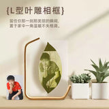 Personalized Leaf Carving Photo Portrait Custom Engraved Photo Plaque Decoration