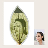 Personalized Leaf Carving Photo Portrait Custom Engraved Photo Plaque Decoration
