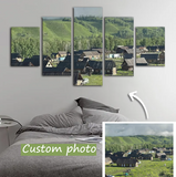 Personalized Oil Painting Wall Art Custom Canvas Prints for Family Housewarming Customized Frameless Four Piece Set