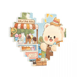 Custom Heart Shaped Block Puzzle Personalized Picture Jigsaw 30 Pcs