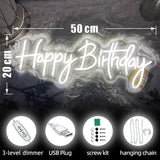 Party LED Neon Sign Lights Decor Wall Art for Room Bar Club HBD Gifts