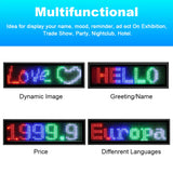 Custom Text Bluetooth LED Badge Personalized USB Charging Programmable Durable Sign with Multiple Languages