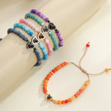 Personalized Custom Photo Projection Bracelet Colorful Bead Chain Heart Pendant Women's Bracelet Anniversary Gifts Jewelry