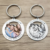 Personalised Photo Keychain Custom Picture Keyring Family Portrait Key Chain Engraved Jewelry Gifts for Her Families Member Gift