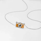 Custom Photo Projection Camera Necklace Personalized Projection Necklace with Picture Inside Gifts for Women Mom Girlfriend Wife