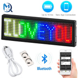 Custom Text Bluetooth LED Badge Personalized USB Charging Programmable Durable Sign with Multiple Languages
