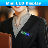 Custom Text Bluetooth LED Badge Personalized USB Charging Programmable Durable Sign with Multiple Languages