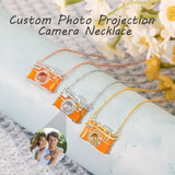 Custom Photo Projection Camera Necklace Personalized Projection Necklace with Picture Inside Gifts for Women Mom Girlfriend Wife