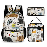 Custom Picture Backpack Set With Lunch Box And Pencil Case Personalized Bag