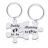 Custom Block Puzzle Keychain Personalized Engraved Wood Customized Gift for Couple Valentine