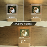 Custom Acrylic Music Lamp Personalized Photo Night Light Customized Gift for Couple Anniversary