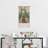 Custom Photo Cotton And Linen Hanging Art with Tassels Personalized Decor