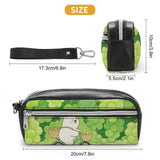 Custom Leather Pencil Case Personalized PIcture Makeup Bag with Large Capacity 20x10x5.5cm