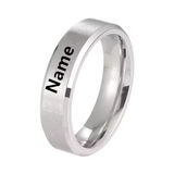 Personalized Titanium Steel Ring Customized Engraved Text for Gift