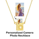 Personalized Camera Photo Locket Necklace Custom Envelope Picture Necklace for Women Mother Pet Birthday Memorial Jewelry Gift