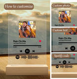 Custom Acrylic Music Lamp Personalized Photo Night Light Customized Gift for Couple Anniversary