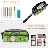 Custom Leather Pencil Case Personalized PIcture Makeup Bag with Large Capacity 20x10x5.5cm