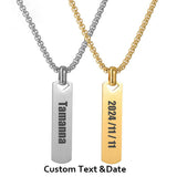 Personalized Laser engraved Necklace Custom Text And Photo Gift